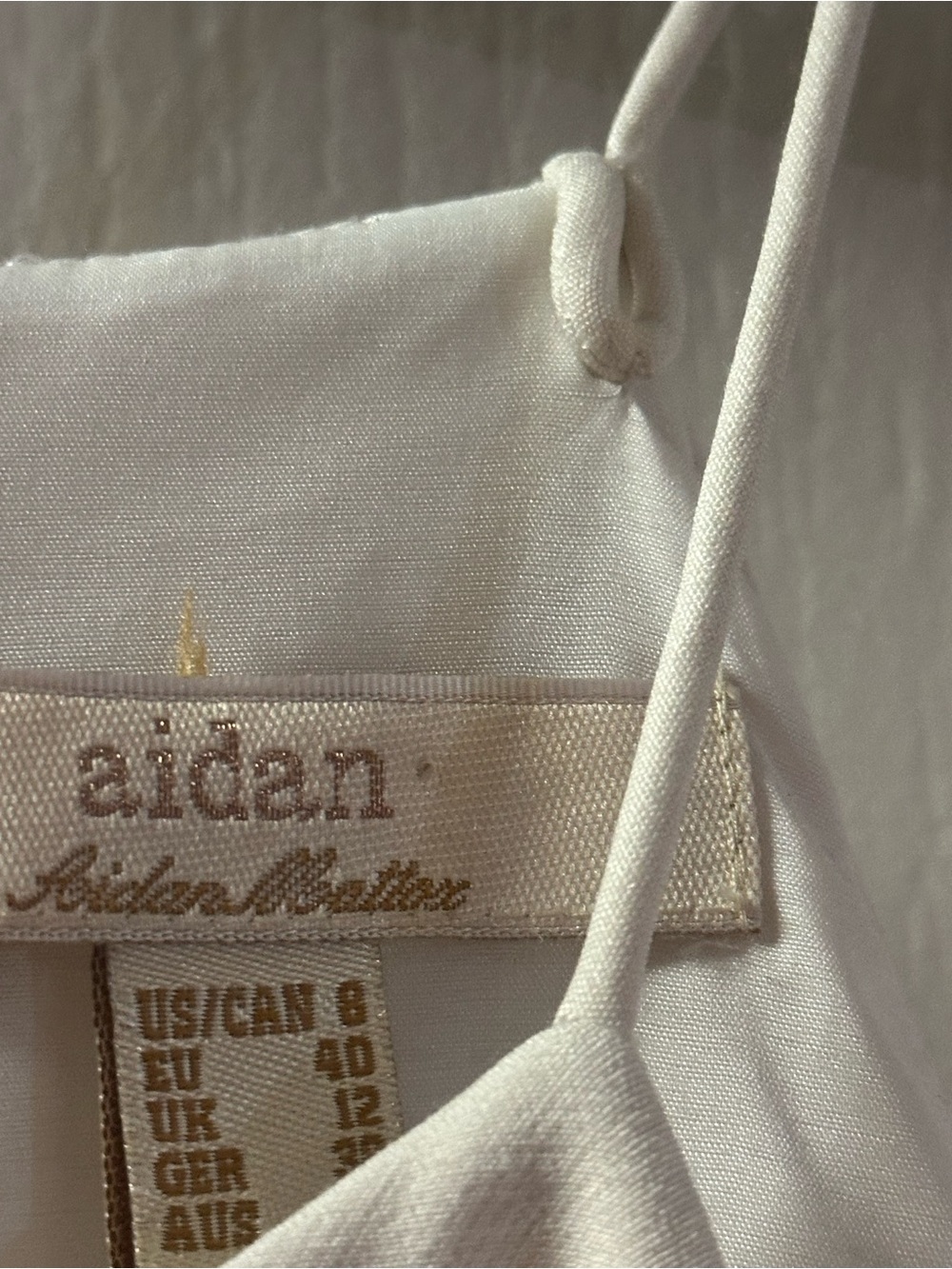 Aidan by Aidan Mattox White Fringe Cocktail Dress Size 8 - Picture 7 of 9